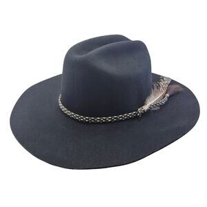 SILVER SPUR BbarH Vintage Black "Cattleman" 100% Premium Wool Felt Hat